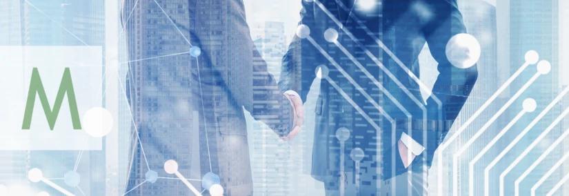 Business handshake, data protection for companies