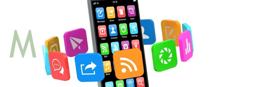 Smartphone with apps, terms for apps
