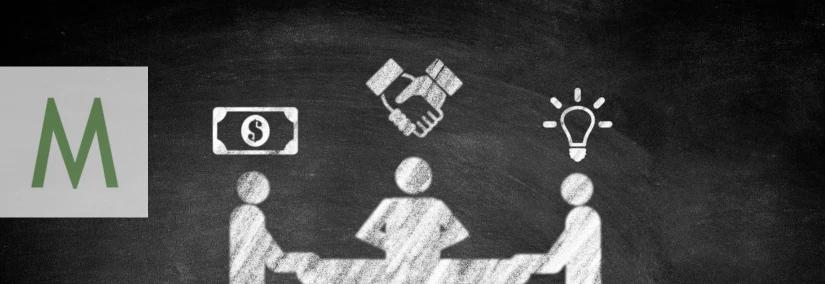 Chalk drawing of intermediaries, platform terms