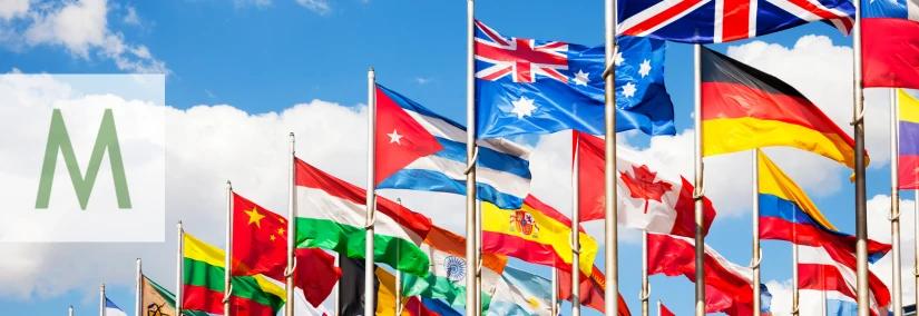 Flags of many countries, international trademark registration